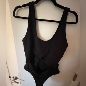 Black Zaful cutout one piece bathing suit size XL